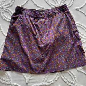 Toad & Co Sunkissed Weekend Skort Medium Purple Terrazzo Print Skirt